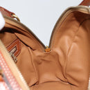 CELINE Macadam Canvas Hand Bag PVC Leather Brown Auth ki6094-20