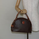 CELINE Macadam Canvas Hand Bag PVC Leather Brown Auth ki6094-22