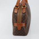 CELINE Macadam Canvas Hand Bag PVC Leather Brown Auth ki6094-3
