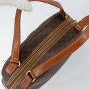 CELINE Macadam Canvas Hand Bag PVC Leather Brown Auth ki6094-6