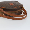 CELINE Macadam Canvas Hand Bag PVC Leather Brown Auth ki6094-7