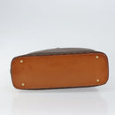 CELINE Macadam Canvas Hand Bag PVC Leather Brown Auth ki6094-5