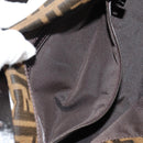 FENDI Zucca Canvas Mamma Baguette Shoulder Bag Brown Black Auth ki6096V-22