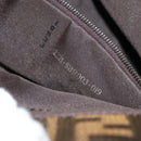 FENDI Zucca Canvas Mamma Baguette Shoulder Bag Brown Black Auth ki6096V-23