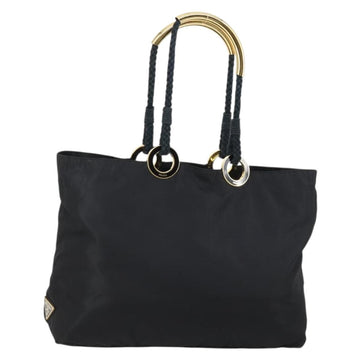 PRADA Tote Bag Nylon Black Auth ki6097