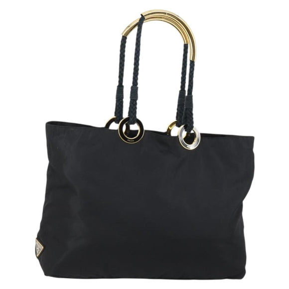 PRADA Tote Bag Nylon Black Auth ki6097
