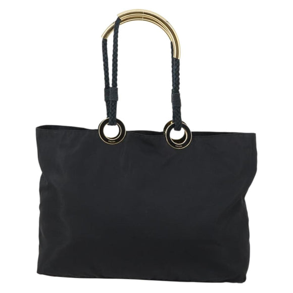 PRADA Tote Bag Nylon Black Auth ki6097