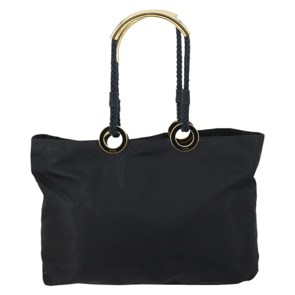 PRADA Tote Bag Nylon Black Auth ki6097