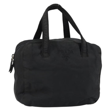 PRADA Hand Bag Nylon Black Auth ki6098