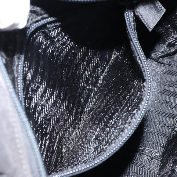 PRADA Hand Bag Nylon Black Auth ki6098
