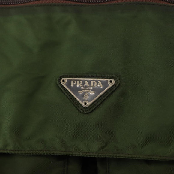 PRADA Shoulder Bag Nylon Khaki Auth ki6099