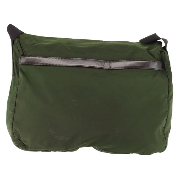 PRADA Shoulder Bag Nylon Khaki Auth ki6099