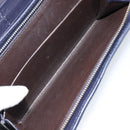 BOTTEGAVENETA INTRECCIATO Long Wallet Leather Navy Auth ki6102-19