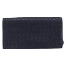 BOTTEGAVENETA INTRECCIATO Long Wallet Leather Navy Auth ki6102-3