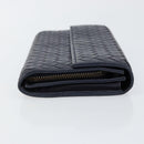 BOTTEGAVENETA INTRECCIATO Long Wallet Leather Navy Auth ki6102-4