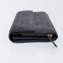BOTTEGAVENETA INTRECCIATO Long Wallet Leather Navy Auth ki6102-5