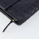 BOTTEGAVENETA INTRECCIATO Long Wallet Leather Navy Auth ki6102-9
