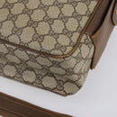 GUCCI GG Supreme Shoulder Bag PVC Leather 2way Beige Auth ki6104-18