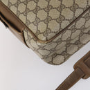 GUCCI GG Supreme Shoulder Bag PVC Leather 2way Beige Auth ki6104-9