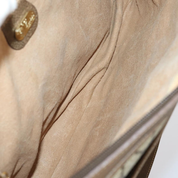 GUCCI GG Supreme Shoulder Bag PVC Leather 2way Beige Auth ki6104