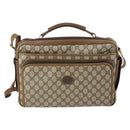 GUCCI GG Supreme Shoulder Bag PVC Leather 2way Beige Auth ki6104-13