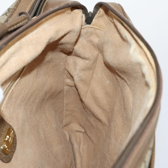 GUCCI GG Supreme Shoulder Bag PVC Leather 2way Beige Auth ki6104