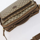 GUCCI GG Supreme Shoulder Bag PVC Leather 2way Beige Auth ki6104-6