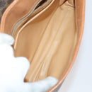 CELINE Macadam Canvas Shoulder Bag PVC 5 Set Brown Auth ki6106-12