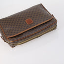 CELINE Macadam Canvas Shoulder Bag PVC 5 Set Brown Auth ki6106-15