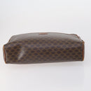 CELINE Macadam Canvas Shoulder Bag PVC 5 Set Brown Auth ki6106-16