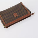 CELINE Macadam Canvas Shoulder Bag PVC 5 Set Brown Auth ki6106-20