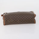 CELINE Macadam Canvas Shoulder Bag PVC 5 Set Brown Auth ki6106-21