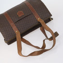 CELINE Macadam Canvas Shoulder Bag PVC 5 Set Brown Auth ki6106-4
