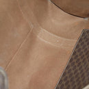 CELINE Macadam Canvas Shoulder Bag PVC 5 Set Brown Auth ki6106-7