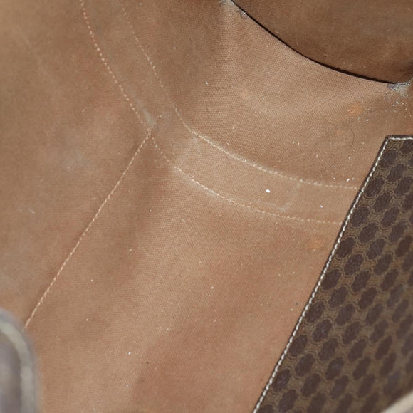 CELINE Macadam Canvas Shoulder Bag PVC 5 Set Brown Auth ki6106