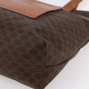 CELINE Macadam Canvas Tote Bag PVC Leather Brown Auth ki6109-10