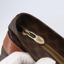 CELINE Macadam Canvas Tote Bag PVC Leather Brown Auth ki6109-14