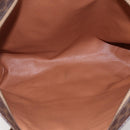 CELINE Macadam Canvas Tote Bag PVC Leather Brown Auth ki6109-17