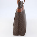 CELINE Macadam Canvas Tote Bag PVC Leather Brown Auth ki6109-5