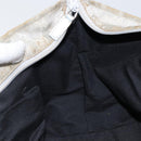 GUCCI GG Canvas Sherry Line Tote Bag Silver Blue khaki Auth ki6110-19