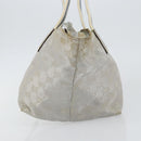 GUCCI GG Canvas Sherry Line Tote Bag Silver Blue khaki Auth ki6110-5