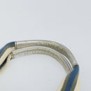 GUCCI GG Canvas Sherry Line Tote Bag Silver Blue khaki Auth ki6110-8