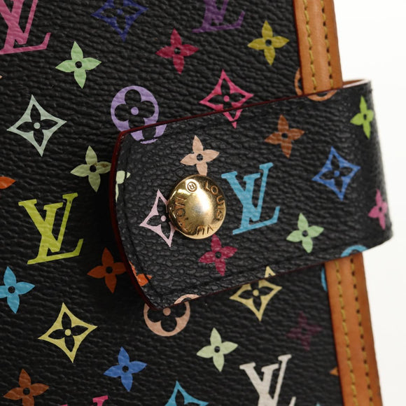 LOUIS VUITTON Multicolor Agenda GM Day Planner Cover Black R20893 Auth ki6115V