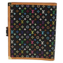LOUIS VUITTON Multicolor Agenda GM Day Planner Cover Black R20893 Auth ki6115V-2