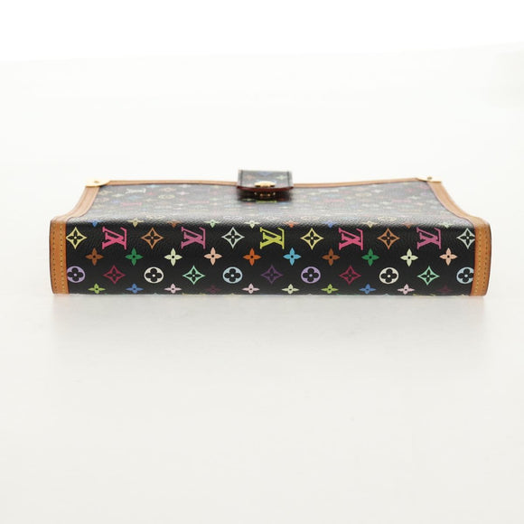 LOUIS VUITTON Multicolor Agenda GM Day Planner Cover Black R20893 Auth ki6115V