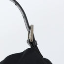 FENDI Mamma Baguette Shoulder Bag Nylon Black Silver Auth ki6120-17