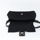 FENDI Mamma Baguette Shoulder Bag Nylon Black Silver Auth ki6120-19