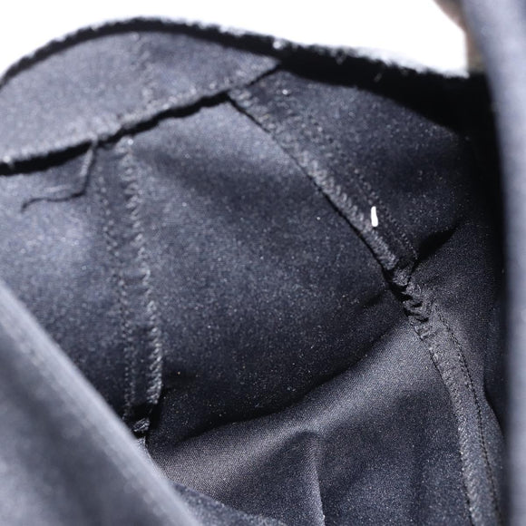 FENDI Mamma Baguette Shoulder Bag Nylon Black Silver Auth ki6120