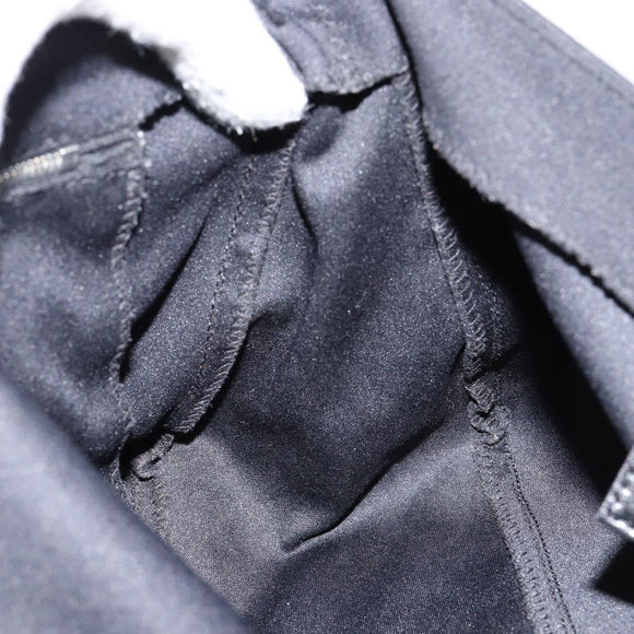 FENDI Mamma Baguette Shoulder Bag Nylon Black Silver Auth ki6120