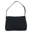 FENDI Mamma Baguette Shoulder Bag Nylon Black Silver Auth ki6120-2